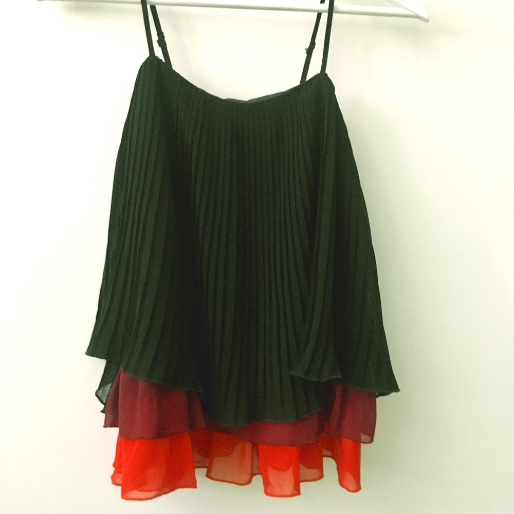 Vero Moda Chiffon Blouse - Black/Burgundy/Red